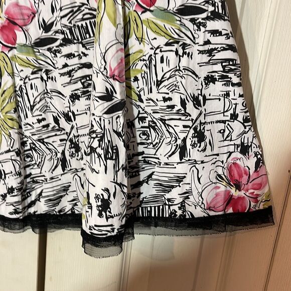 Simply Irresistible Circle Skater Skirt Floral Graffiti Pattern 30 Inch Waist - Picture 12 of 14